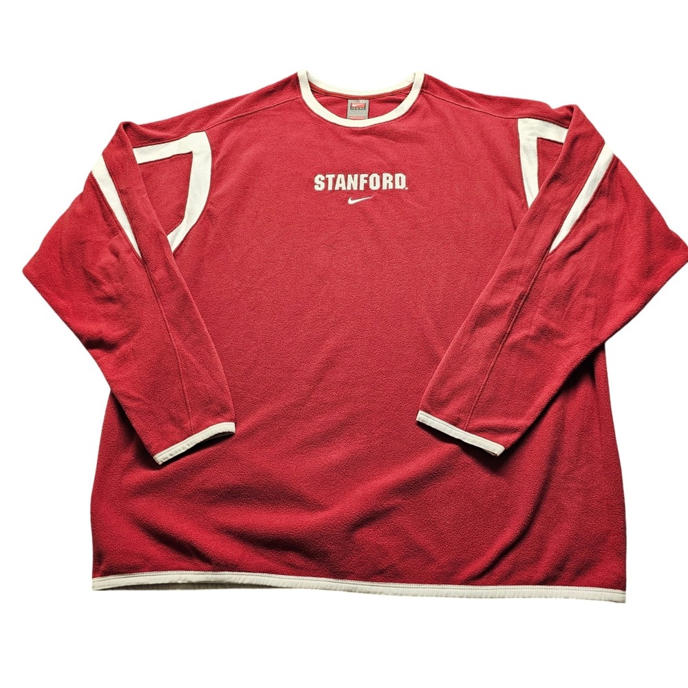 Stanford Nike Fleece Pullover Mens XL Red NCAA Football Therma-FIT Sweatshirt